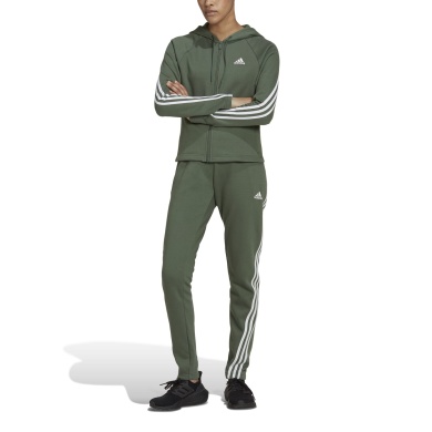 adidas Trainingsanzug Sportswear Energize (weiches Fleece) grün Damen